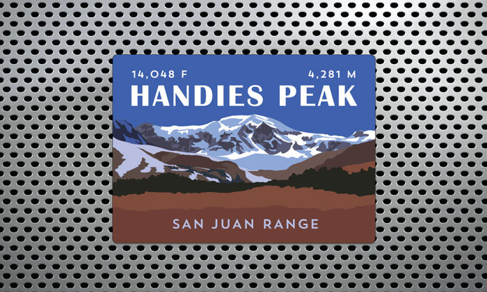Handies Peak Colorado 14er Magnet