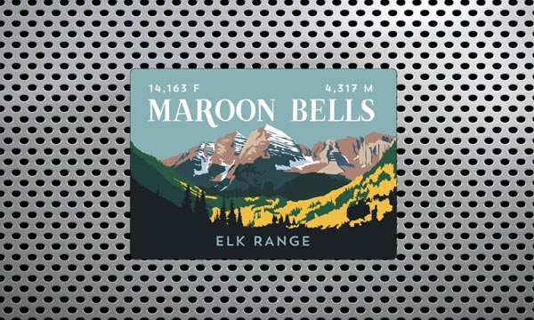 Maroon Bells Colorado 14er Magnet