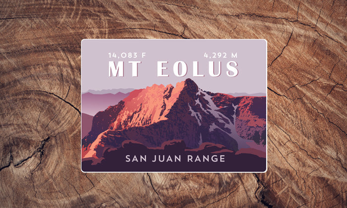 Mount Eolus Colorado 14er Sticker