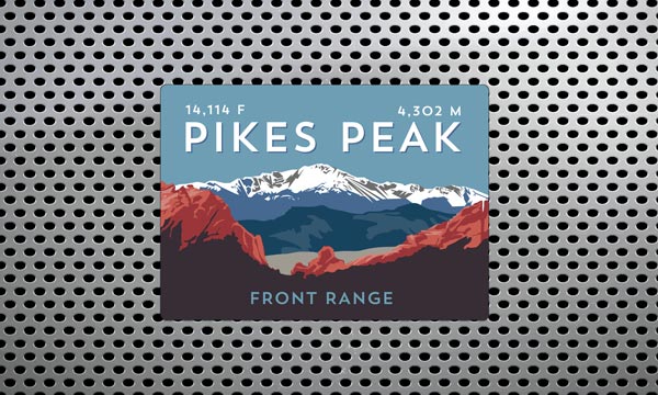 Pikes Peak Colorado 14er Magnet
