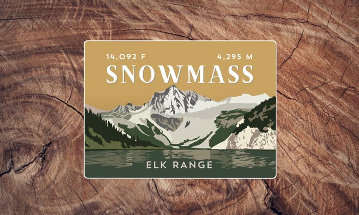 Snowmass Mountain Colorado 14er Sticker