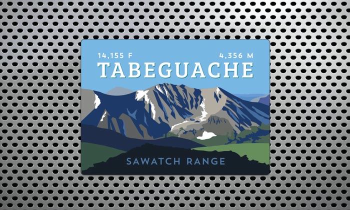 Tabeguache Peak Colorado 14er Magnet