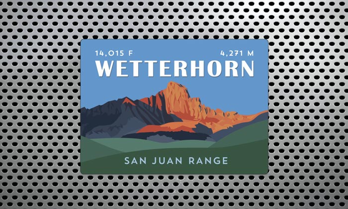 Wetterhorn Peak Colorado 14er Magnet