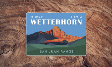 Wetterhorn Peak Colorado 14er Sticker