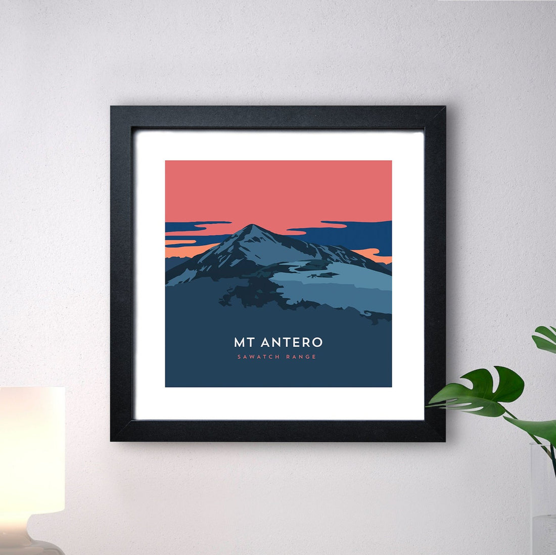 Mount Antero Print with Black Frame