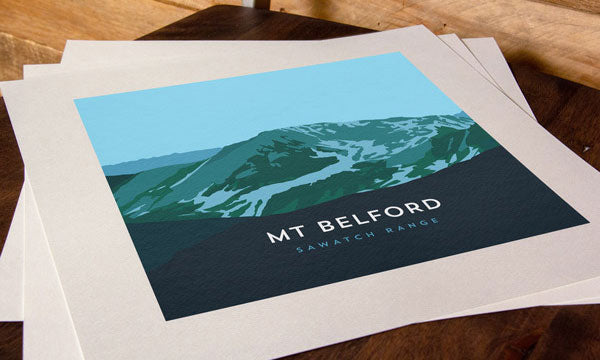 Mount Belford Colorado 14er Print