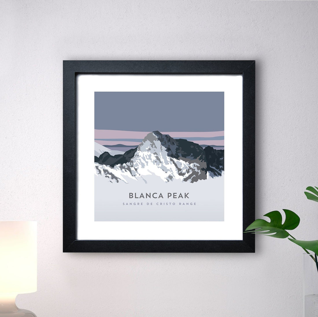 Blanca Peak Print with Black Frame