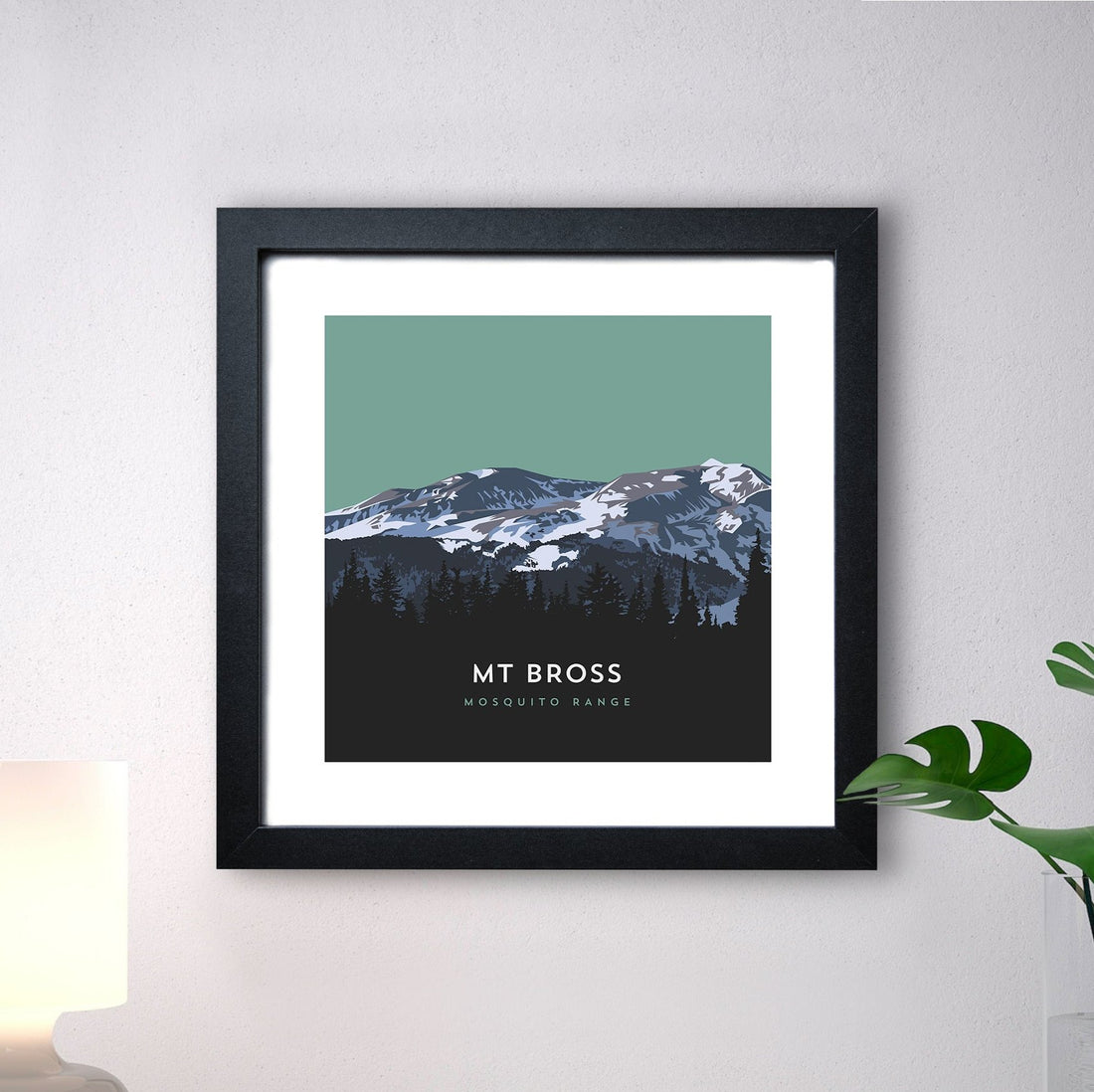 Mount Bross Colorado 14er Framed Art Print