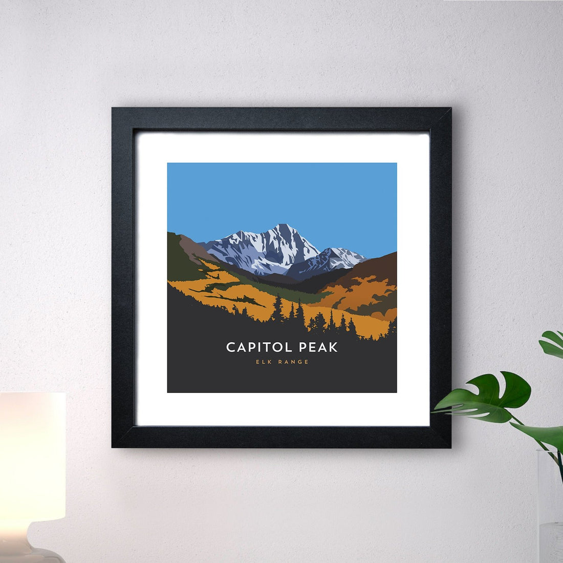 Capitol Peak Colorado 14er Framed Art Print