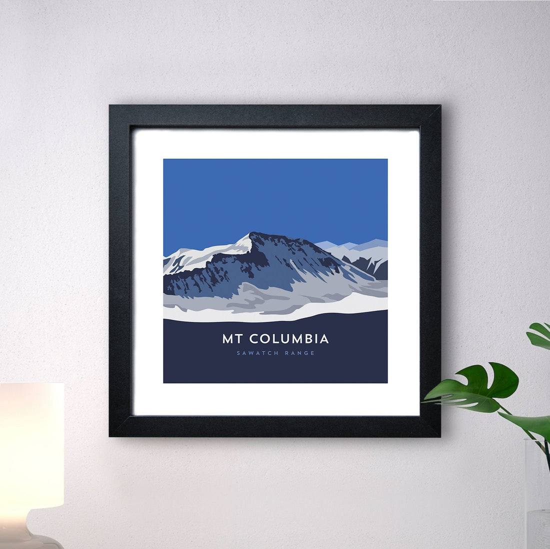 Mount Columbia Print with Black Frame