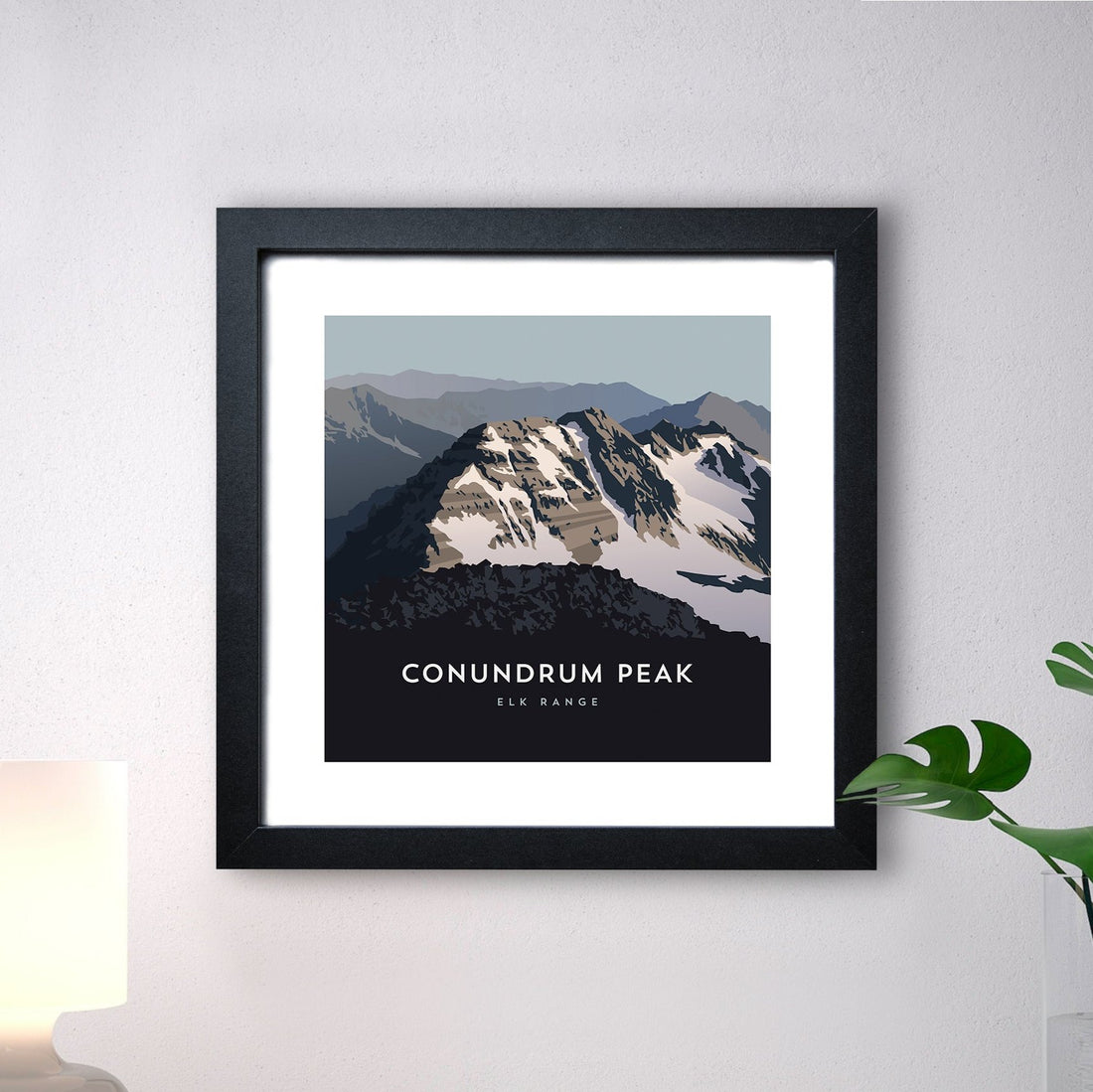 Conundrum Peak Print with Black Frame