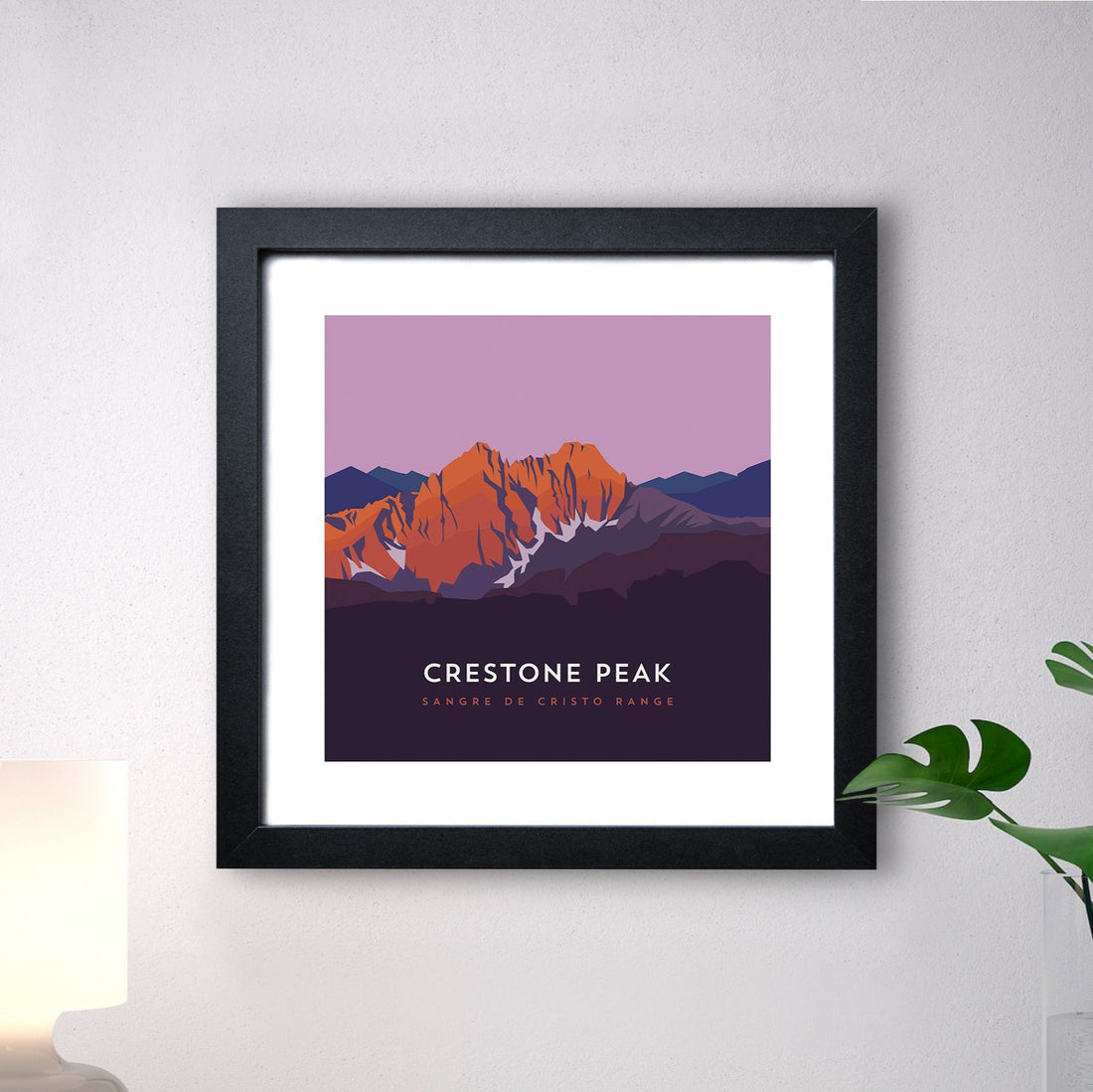 Crestone Peak Print with Black Frame