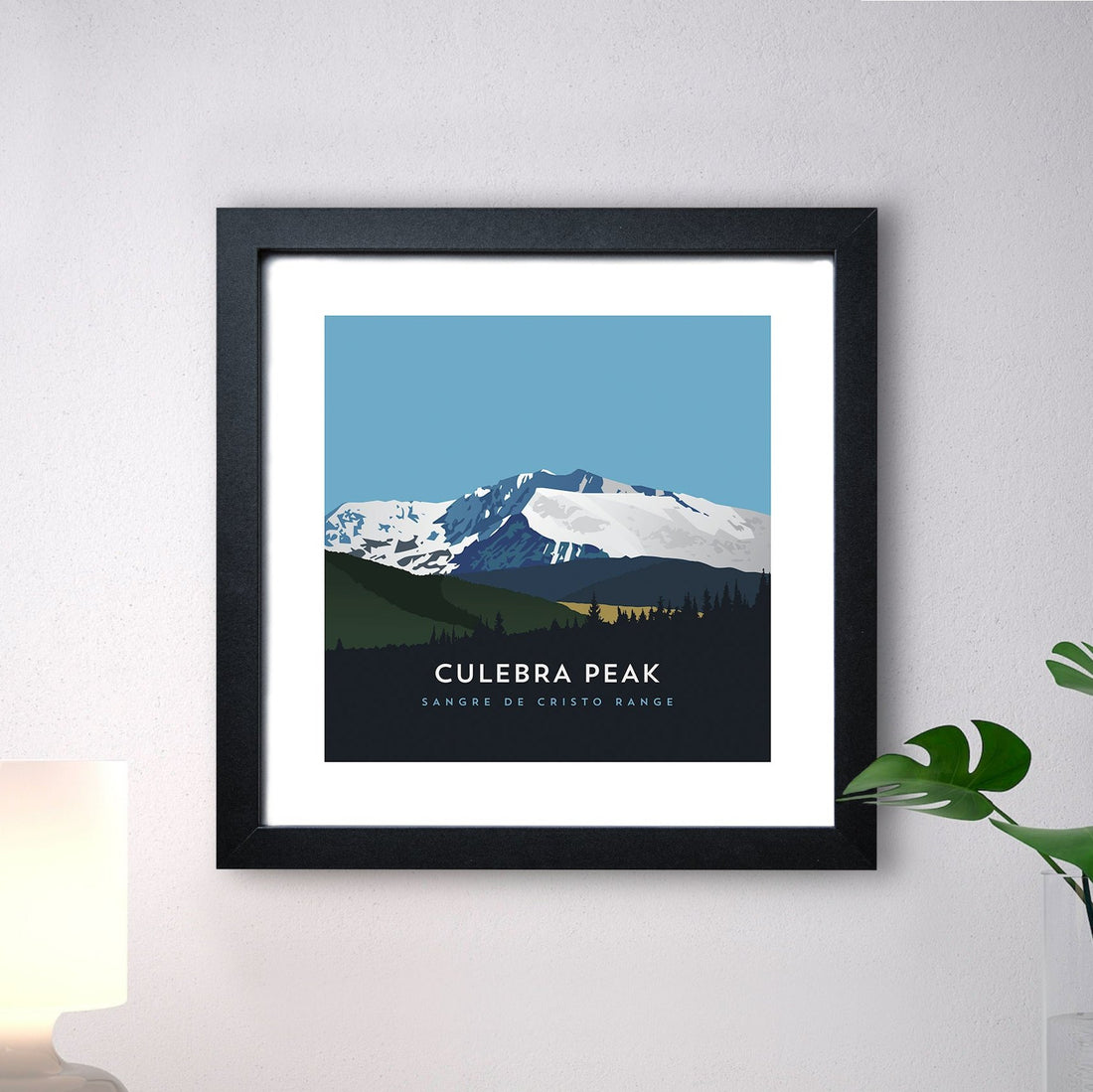 Culebra Peak Print with Black Frame