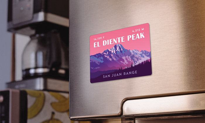 El Diente Peak Colorado 14er Magnet
