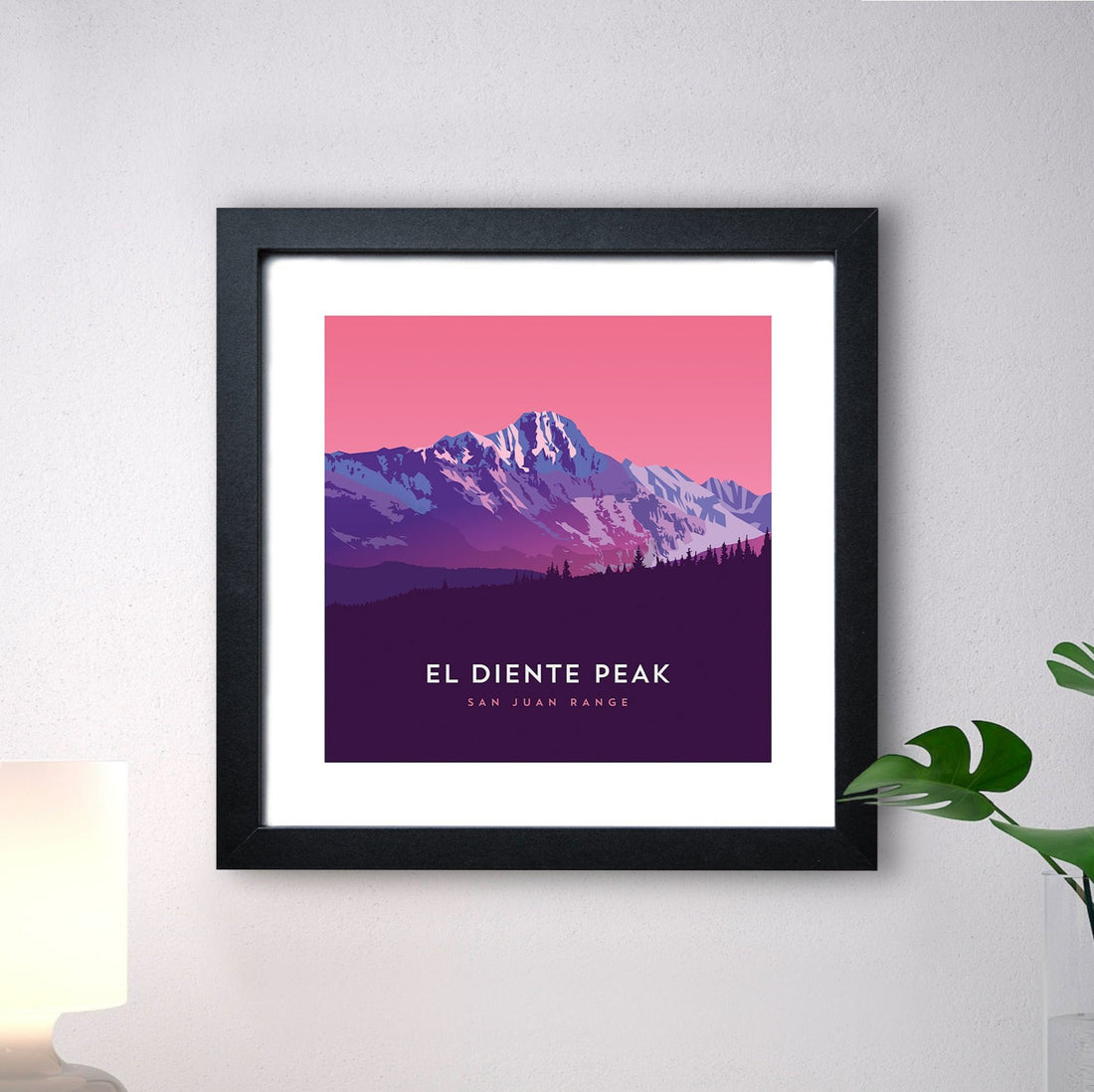 El Diente Peak Colorado 14er Framed Art Print