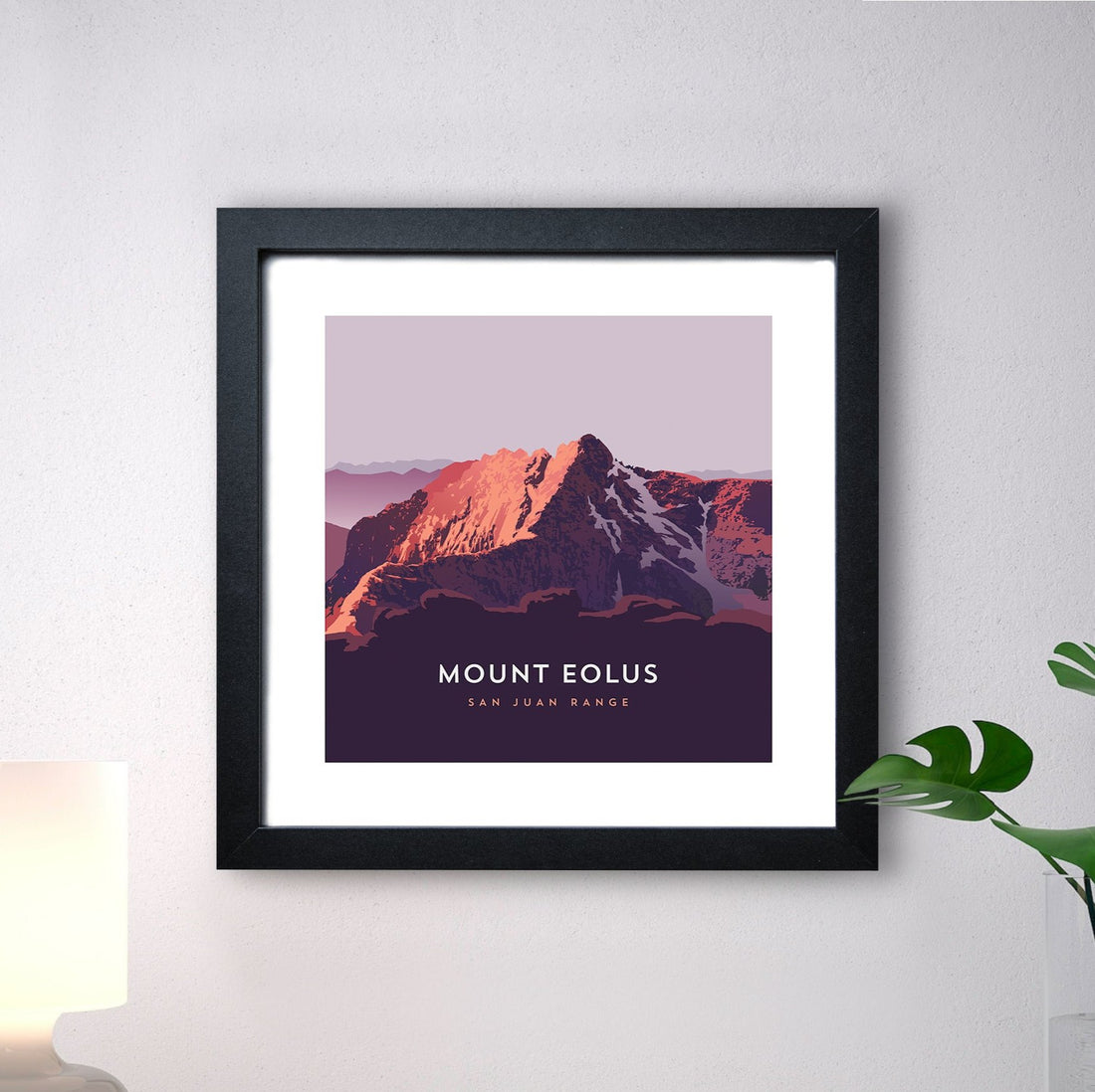 Mount Eolus Print with Black Frame