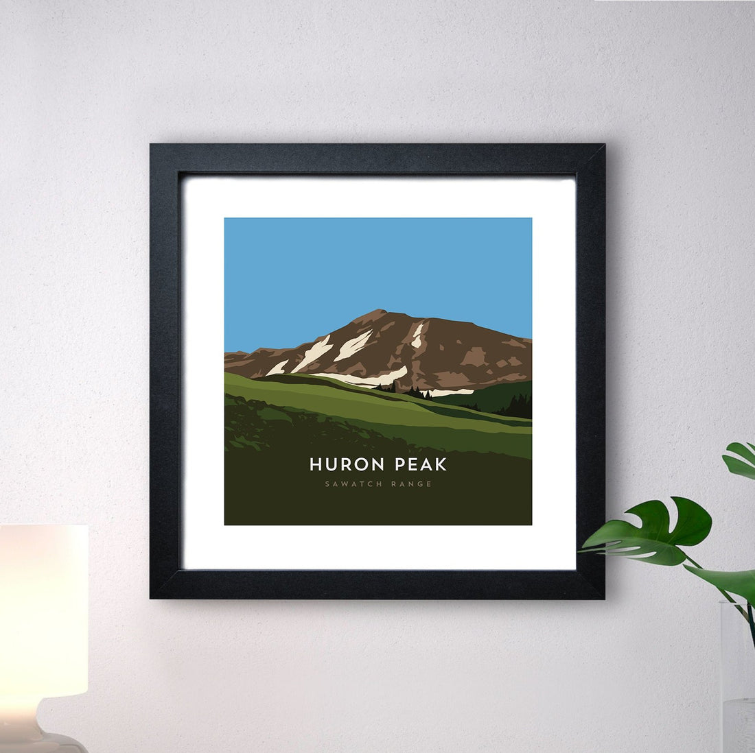 Huron Peak Print with Black Frame