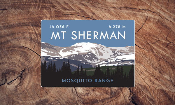 Mount Sherman Colorado 14er Sticker