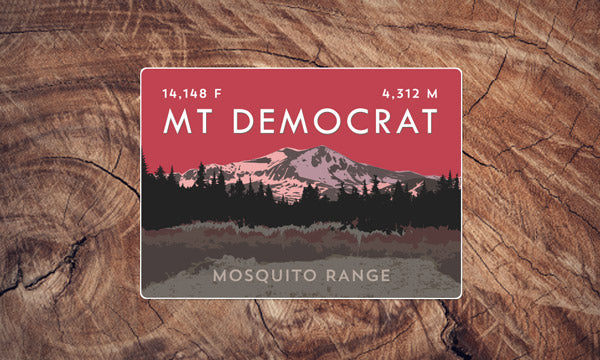Mount Democrat Colorado 14er Sticker