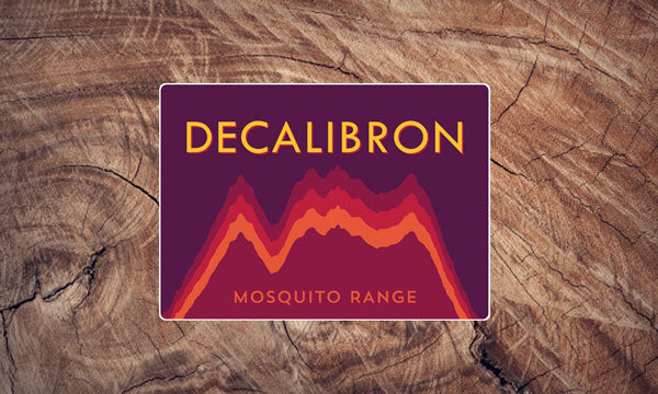 Decalibron Elevation Graph Colorado 14er Sticker