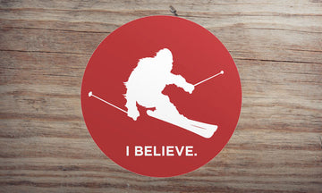 Sasquatch Skiing Sticker