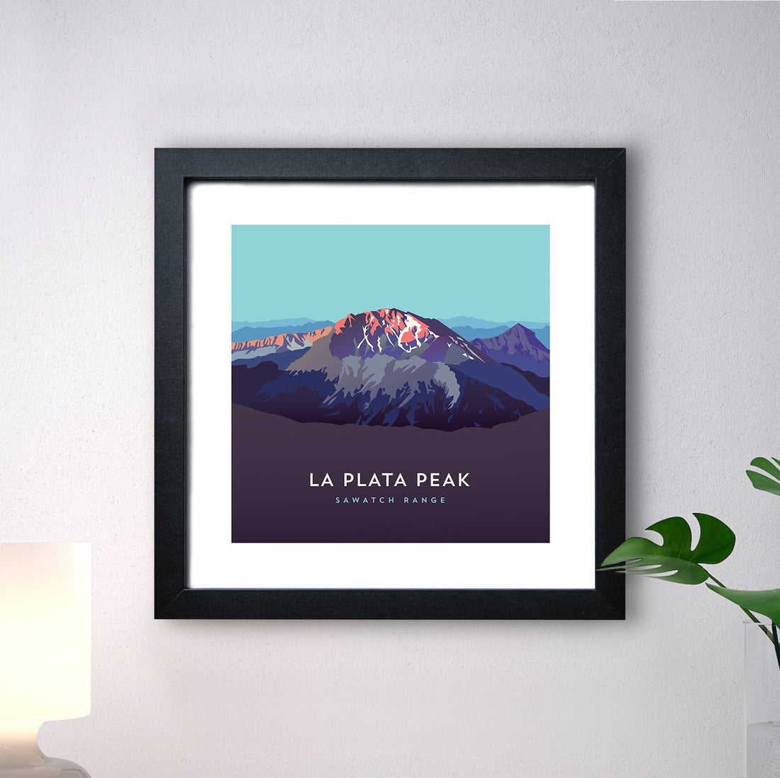 La Plata Peak Print with Black Frame