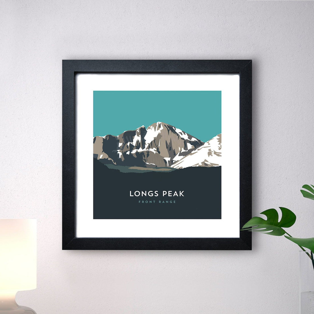 Longs Peak Print with Black Frame