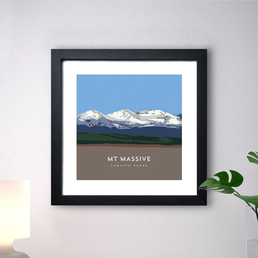 Mount Massive Print with Black Frame