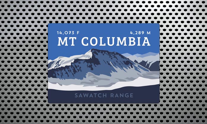 Mount Columbia Colorado 14er Magnet
