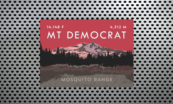 Mount Democrat Colorado 14er Magnet