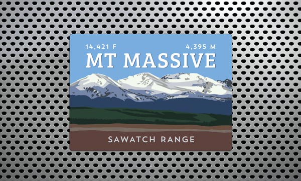 Mount Massive Colorado 14er Magnet