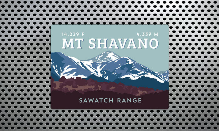 Mount Shavano Colorado 14er Magnet