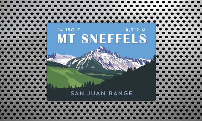 Mount Sneffels Colorado 14er Magnet