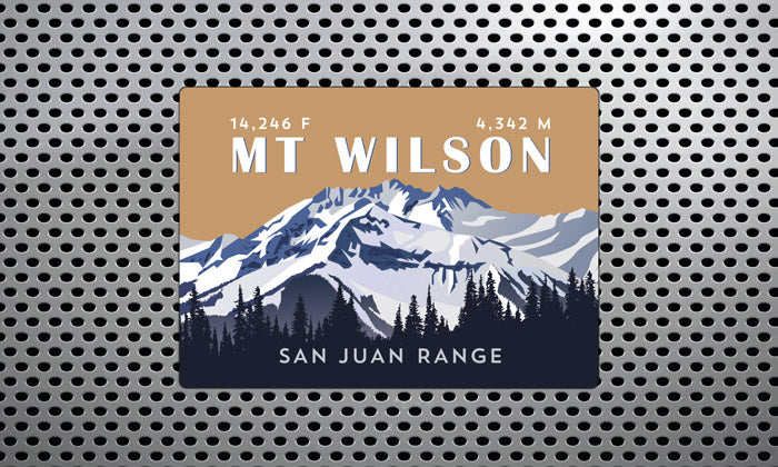 Mount Wilson Colorado 14er Magnet