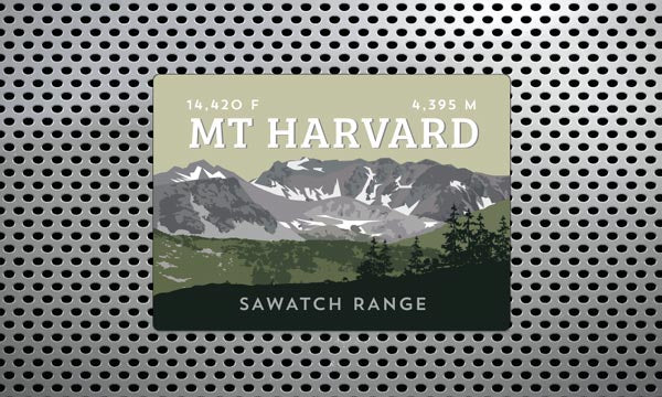Mount Harvard Colorado 14er Magnet