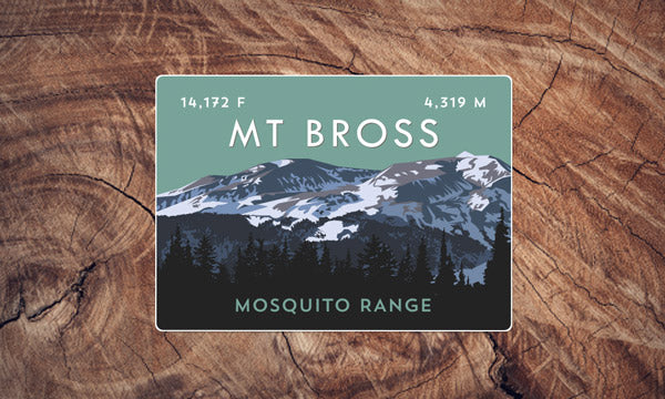 Mosquito Range Colorado 14er Sticker Pack