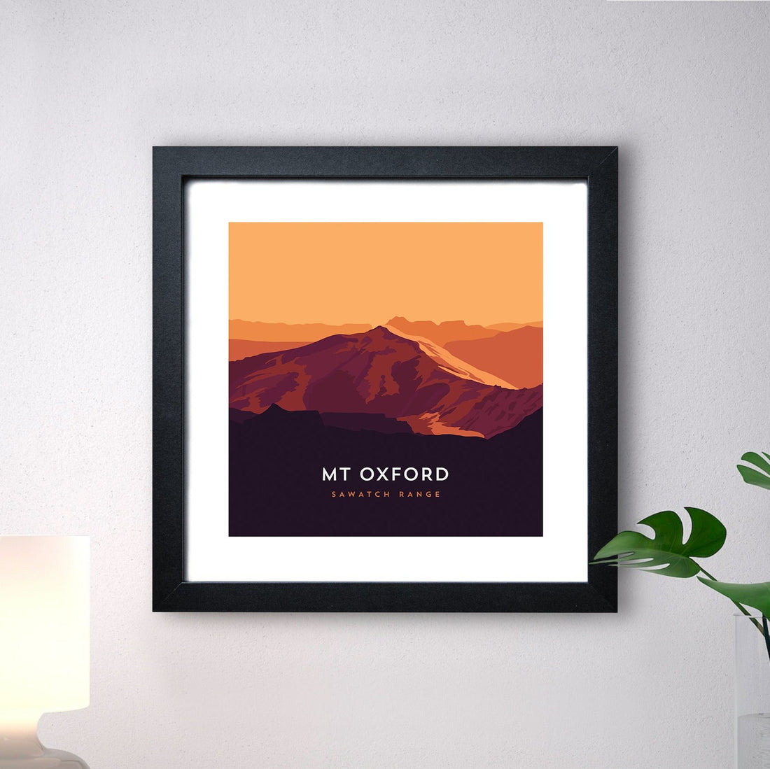 Mount Oxford Print with Black Frame