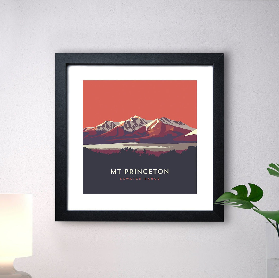 Mount Princeton Print with Black Frame