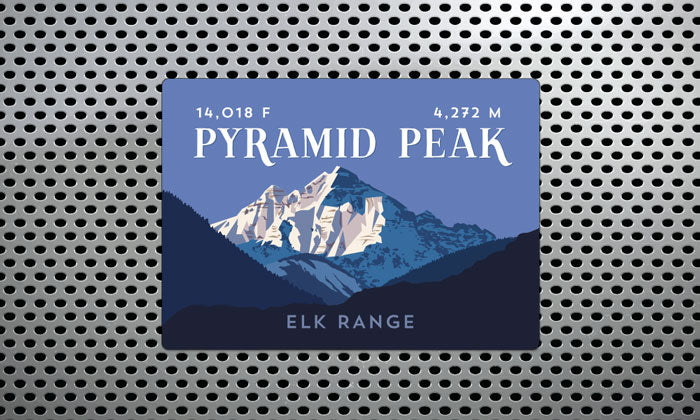Pyramid Peak Colorado 14er Magnet