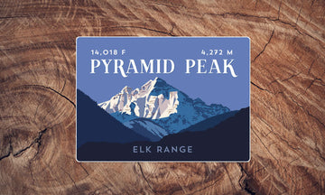 Pyramid Peak Colorado 14er Sticker