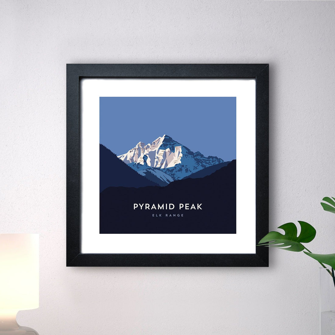 Pyramid Peak Colorado 14er Framed Art Print