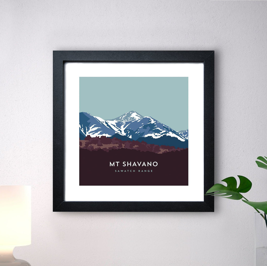 Mount Shavano Print with Black Frame