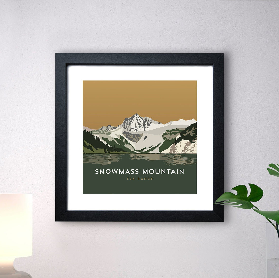 Snowmass Mountain Colorado 14er Framed Art Print
