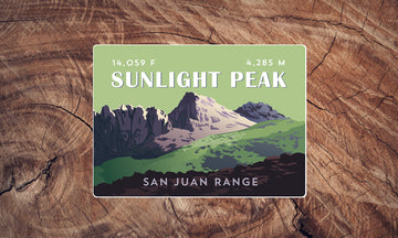 Sunlight Peak Colorado 14er Sticker