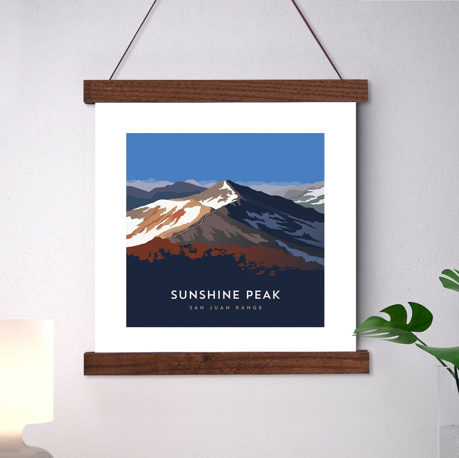 Sunshine Peak 14er Print with Hanger Frame